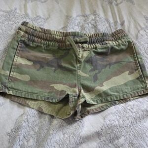 TNA Camo Green Women's Cargo Shorts